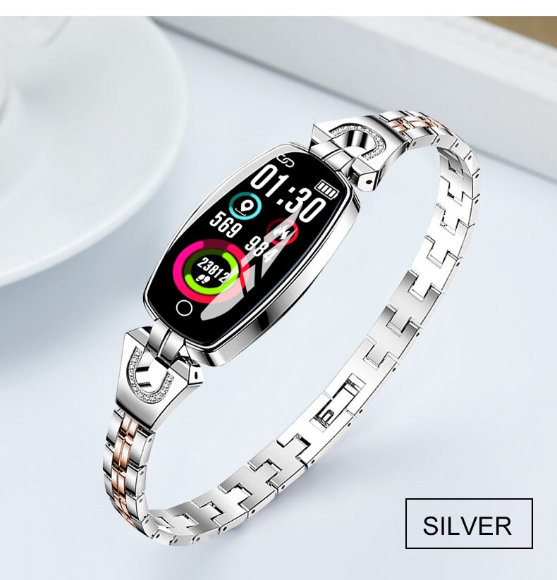 Bluetooth dameshorloge, hartslagmeter, fitnesstracker, smartwatch, app-ondersteuning voor android, ios, pk  q8 q9