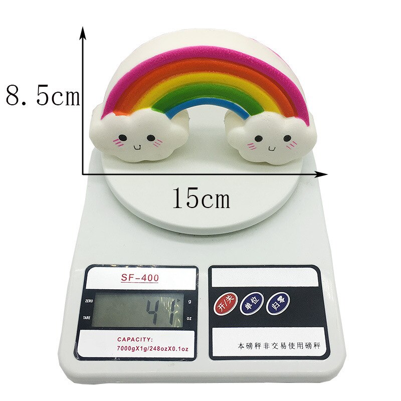 Kawaii Regenbogen Smiley Weiche Squishy Spielzeug Für freundlicher Langsam steigend Duft quetschen betonen Linderung Spielzeug freundlicher Weihnachten