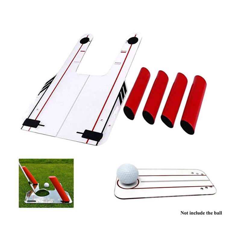 4 røde speed stænger coach spejl golf speed trap base golf swing træner form brandish swing træningsspejl og taske