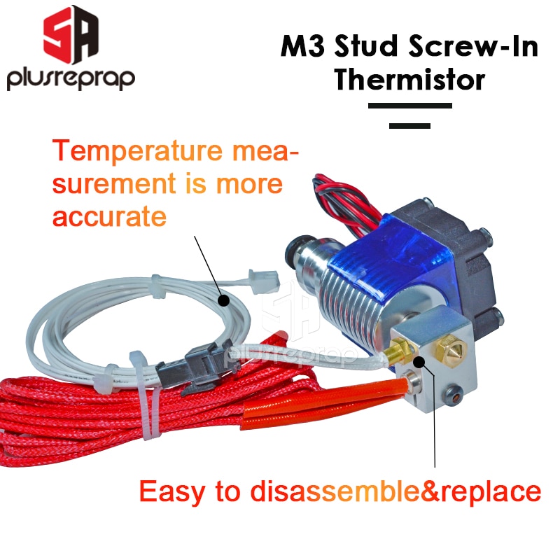 Verbesserte V6 J-kopf Hotend waten/Bowden Extruder mit Heizung M3 schraube-in Thermistor Düse Fan Wärme waschbecken MK8 3D für Drucker Teile