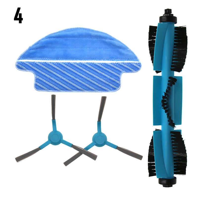 Nyt hoved sidebørste moppekludssæt fejer robot støvsuger udskiftning tilbehør dag-ship: 4