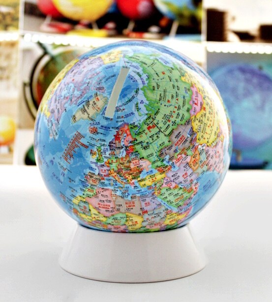 Dia 20cm Hd Ocean Blue In Both English And Chinese Version Terrestrial Globe Student Furnishing Articles Educational Plastic