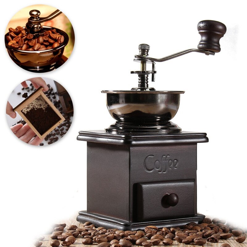 Manuel kaffekværn håndkværn af kaffebønner hånd kaffekværn manuel bønnekværn