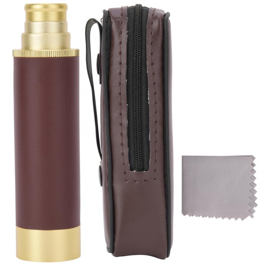 25X30 Zuiver Koper Vintage High Definition Vergroting Telescopische Monoculaire Telescoop Voor Outdoor Camping Telescoop