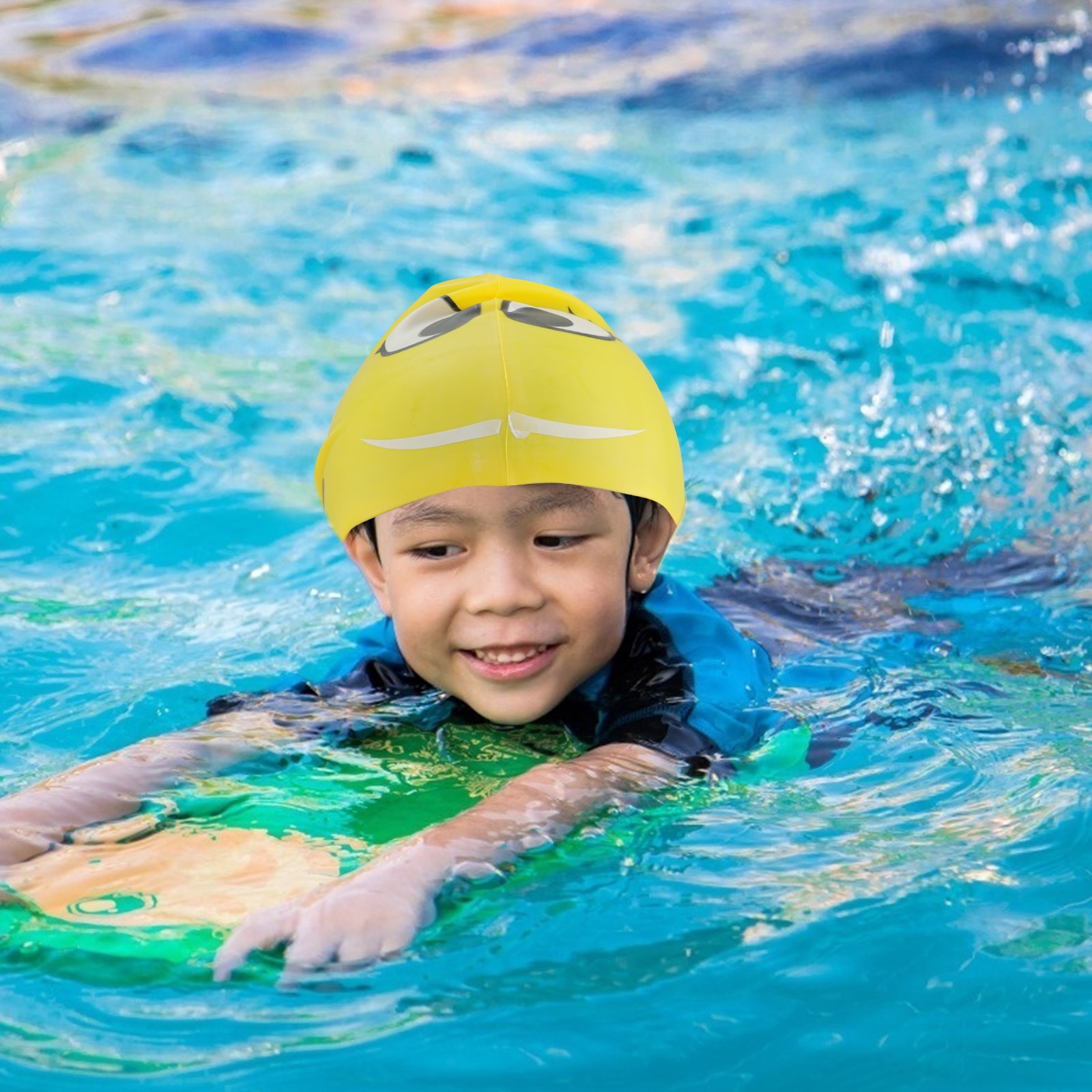 3pcs Fish Shape Swim Cap Practical Waterproof Swimming Hat Swim Hat for Child Kid