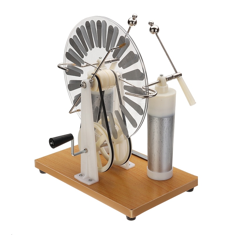 Máquina estática física generador electrostático equipo eléctrico ciencia educación