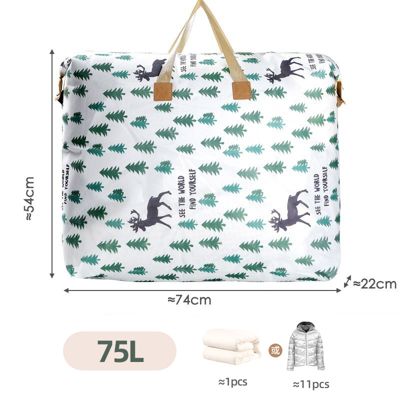 Quilt storage bag clothing finishing bag large-capacity quilt waterproof and moisture-proof moving bag packing bag: Yellow