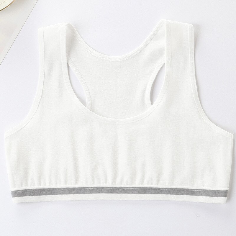 Bra for Girls 12 years Underwear Tops for Teens XS Lingerie Children Sport Training Bras Tank Kids Undies Undercloth 7-14T: White