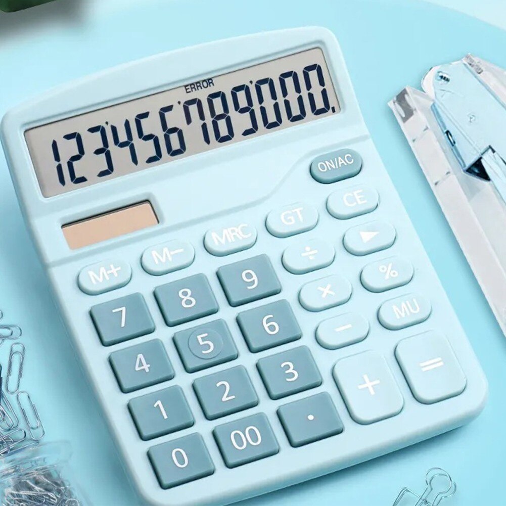 12 Digits Electronic Calculator Large Screen Desktop Calculators Home Office School Calculators Financial Accounting Tools