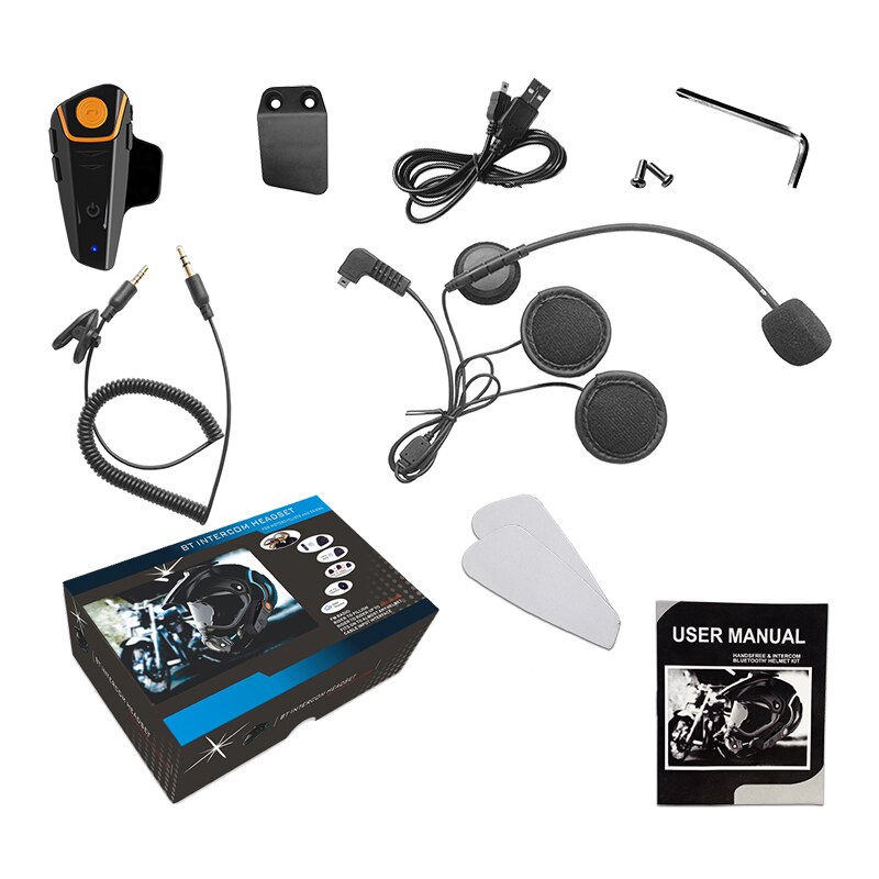 Originele BT-S2 Pro Handsfree Motorhelm Intercom Motorbike Draadloze Bluetooth Headset Waterdichte Interphone Met Fm Radio