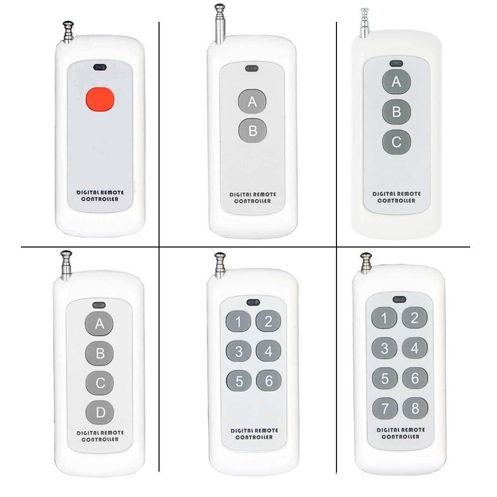 1000m longue portée Distance haute puissance 2CH sans fil télécommande émetteur 2 CH canal RF 433 MHz Portable porte-clés