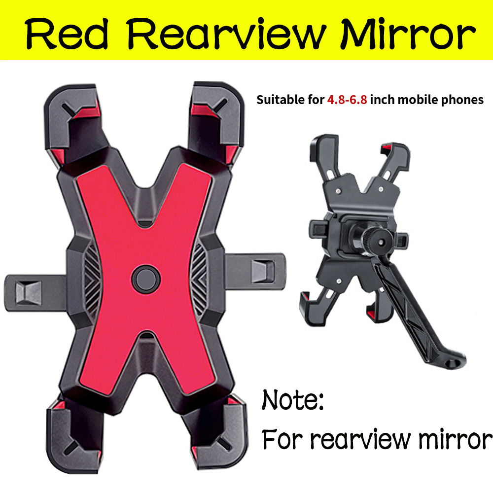 Bike Phone Holder Motorcycle Universal Bicycle handlebar Rearview Mirrors Bracket for 7.2 Inch Mobile Phone Stent Shockproof: Sky Blue