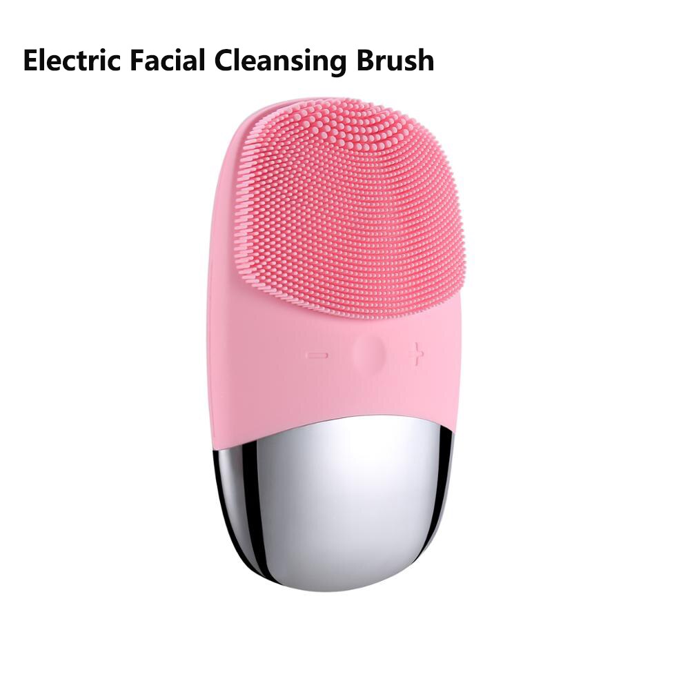 Brosse électrique de nettoyage du visage, sonique, brosse de nettoyage du visage, épurateur de peau, masseur de peau, outils de soins de la peau: Rose