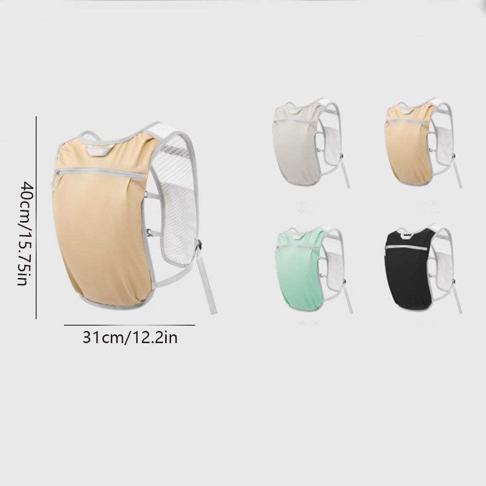 Wasserdichte Hydrationsweste mit Reflektoren, Leichte Sport-Laufweste mit Mehreren Taschen, Atmungsaktiver Wasserpack-Rucksack