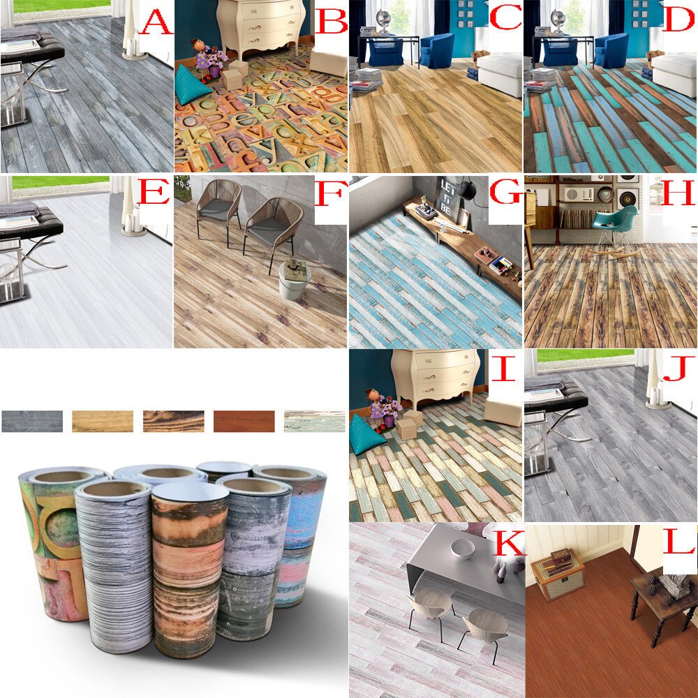 20X50 Cm Retro Zelfklevende Pvc Vloer Roll Vintage Baksteen Lijn Patroon Diy Hotel Slaapkamer Grond Decal Floor sticker Z0224: J