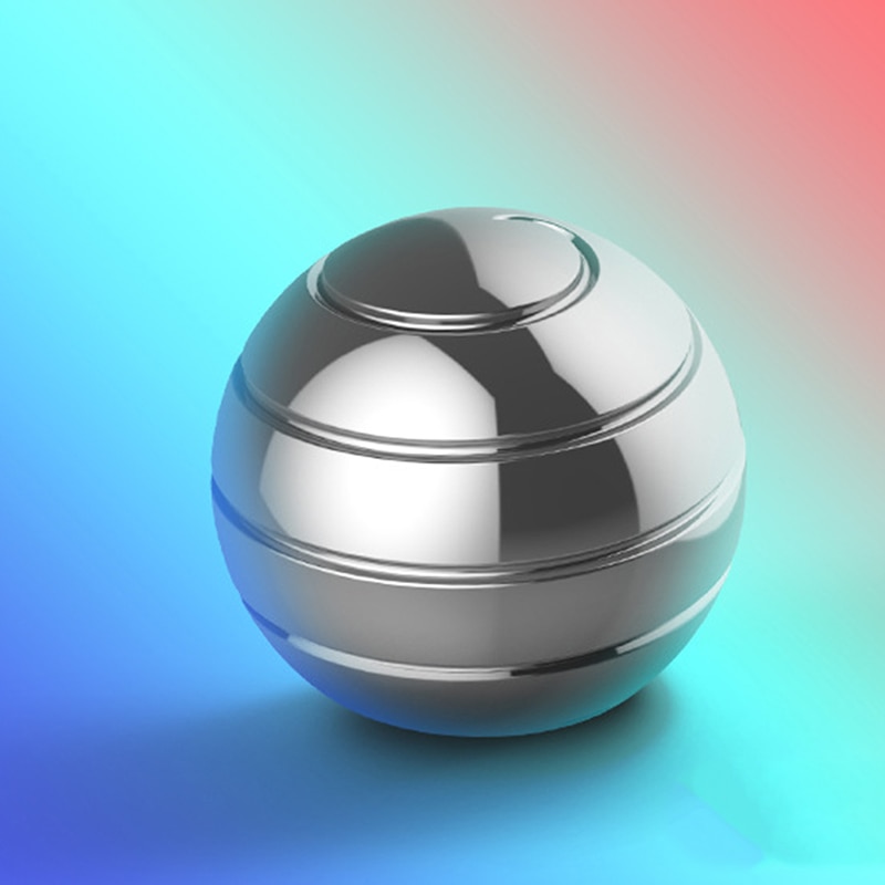 Desktop Decompression Rotating Spherical Gyroscope Office Desk Fidget Toys Optical Illusion Flowing Finger Toys Adult