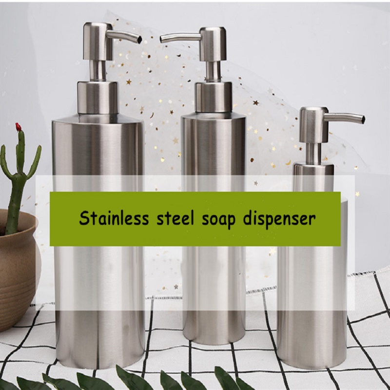 Rustfrit stål sæbedispenser håndrensemiddel i emulsionsflaske badeværelse armatur badeværelse hardware 250/350/550ml