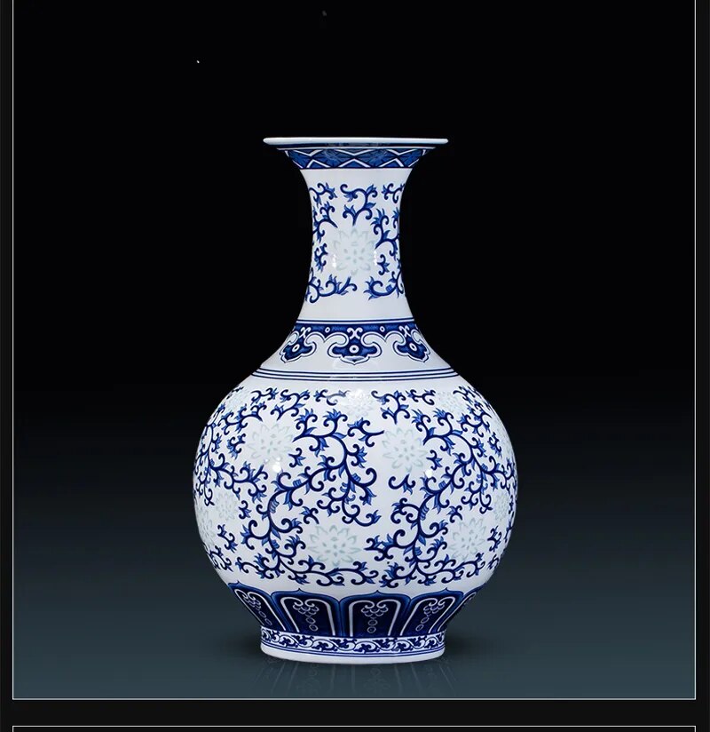 Bone China Flower Vase, Home Decor, Chinese Tradition Vases for Flowers, Ceramic Vase Decoration Home, Living Room