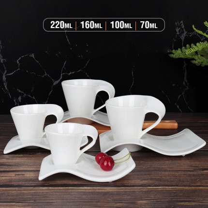 Casamento 70ml-220ml Europeu Copo Caneca de Leite de Cerâmica Xícara de Café E Pires de Chá Da Tarde xícara de café Conjunto