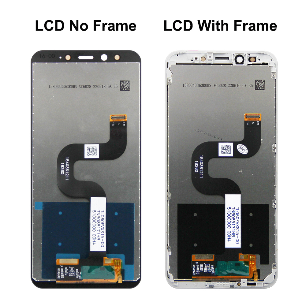 Tela para xiaomi mi a2 m1804d2sg m1804d2si display lcd tela de toque digitador assembléia com quadro para xiaomi mi 6x substituição