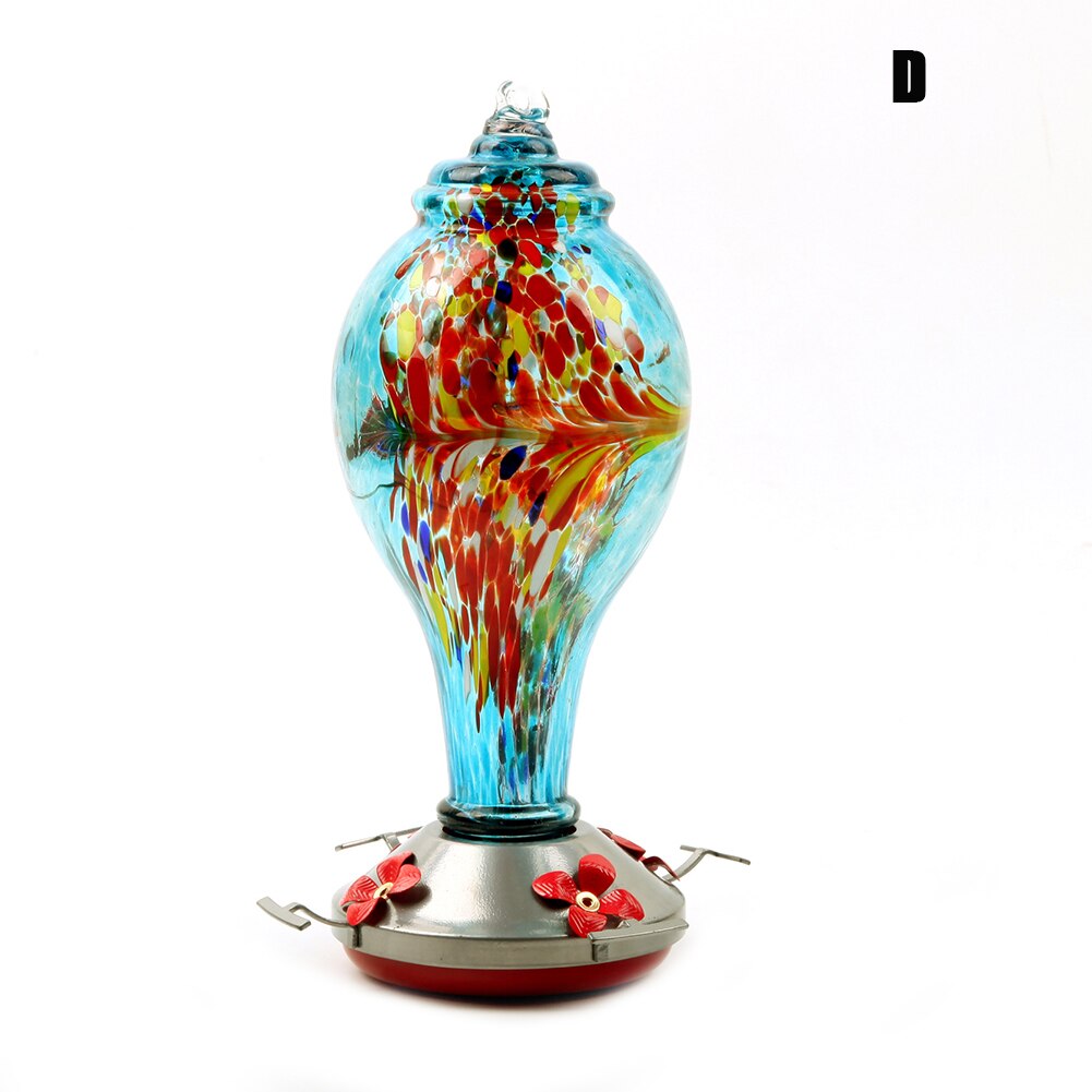 Hummingbird Feeders for Outdoors Stained Glass Leakproof Birds Feeder Hummingbird Feeder Bird Supplies TB: D