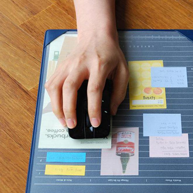 Office Mouse Mat Office Accessories Organizer Desk Office Organizer Stationery Items Holder Office Supplies Desk Accessories: Blue