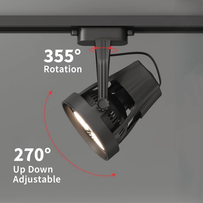 Par30 led e27 base de suporte de luz de pista 2 fios ferroviário lâmpadas de teto titular loja de roupas sala de estar soquete de holofote substituível