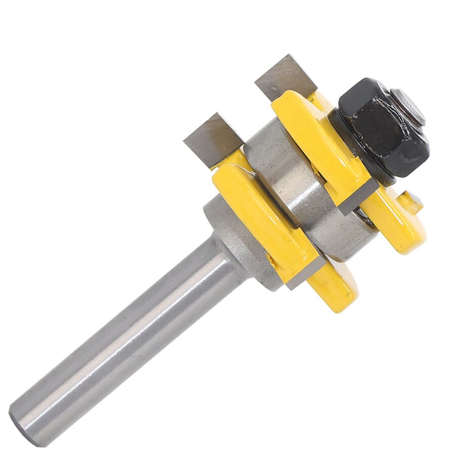 2 pc 8mm Shank Tongue &amp; Groove Joint Assembly Router Bit Set 3/4" Stock Wood Cutting Tool