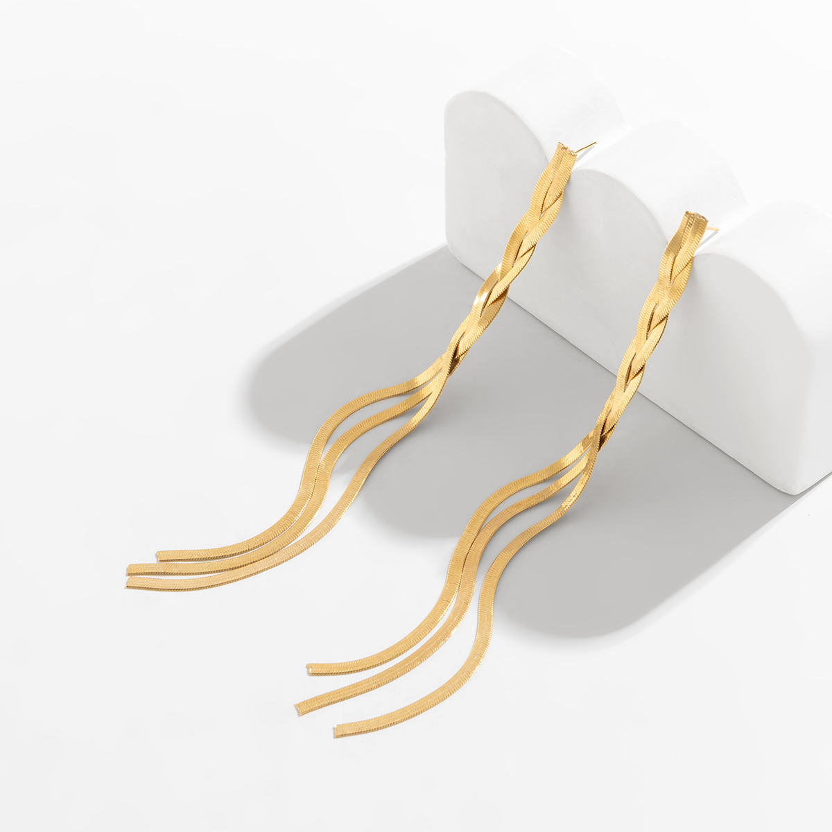 Ingemark Kpop-pendientes largos de cadena de serpiente para mujer, aretes colgantes Vintage de boda, accesorios de , joyería de