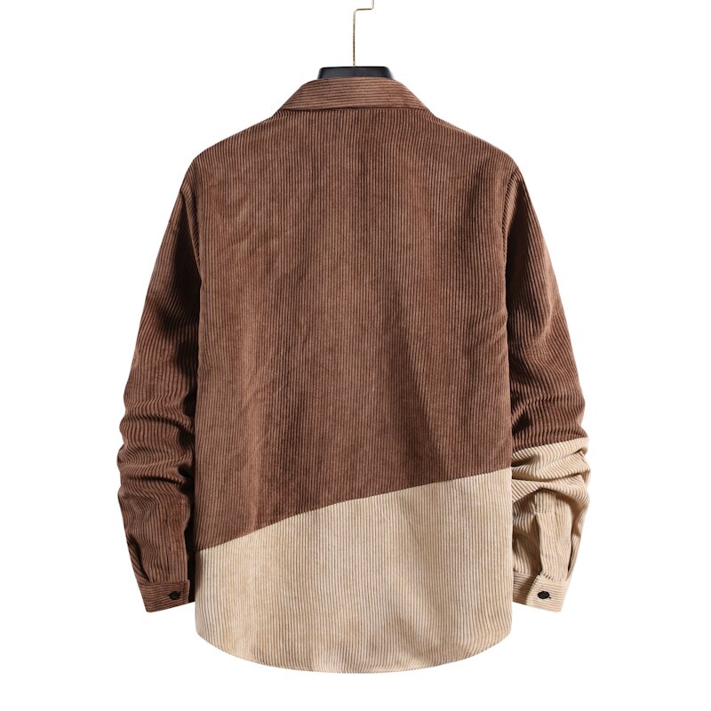 Winter lange mouwen zakelijk sociaal overhemd patchwork kleur plus size werkblouse merkkleding