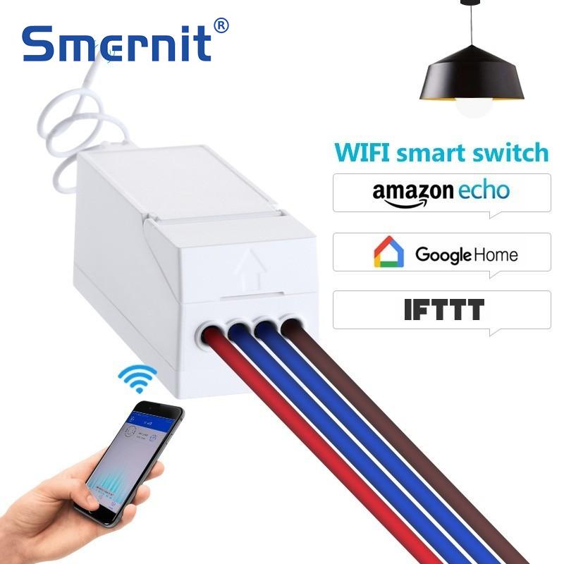 Smernit Wireless Wifi Switch 220v APP Remote Control Receiver DIY Smart Home Control Intelligent Universal Switch Accessories