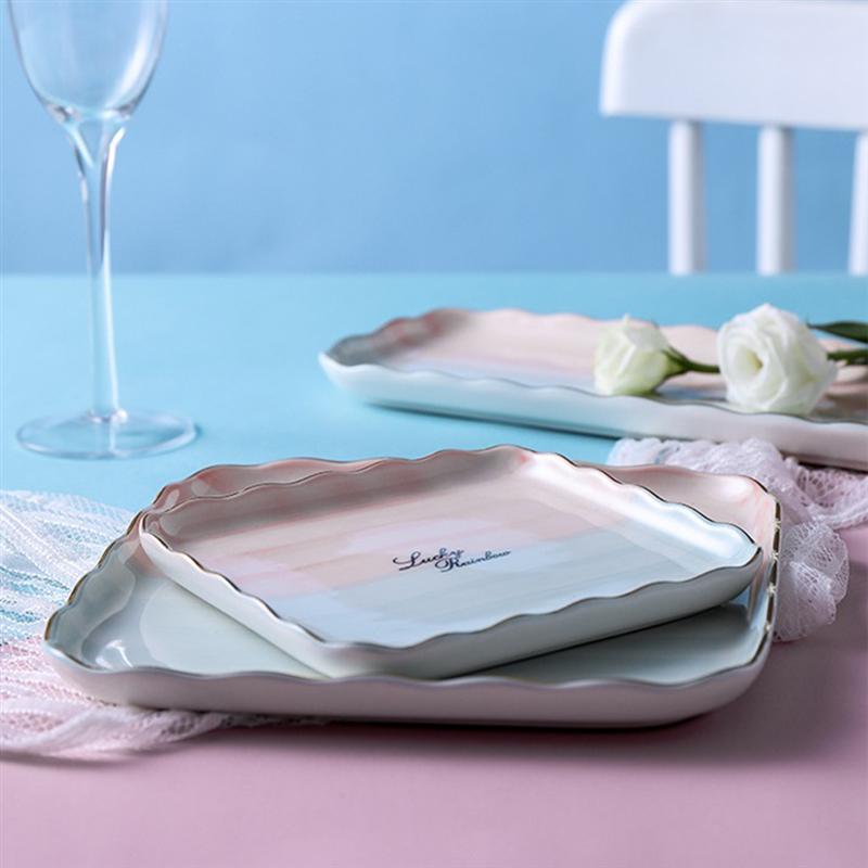 1PC Ceramic Steak Platter Food Serving Plate Western Food Plate For Restaurant