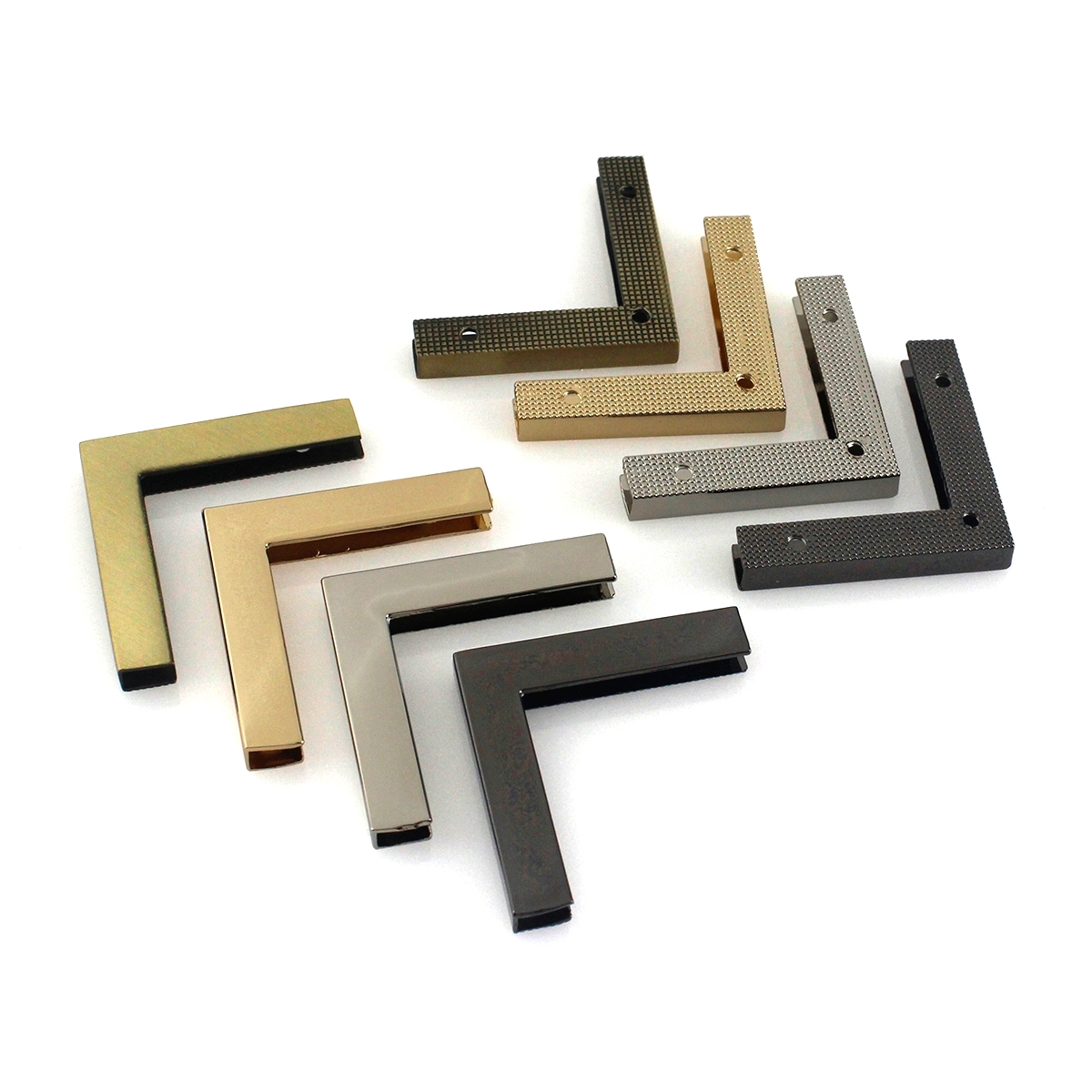 Een Paar Metalen Haakse Rand Gesp Zak Hoek Schroeven Clip Randen Protector Sluiting Voor Lederen Ambachten Hardware Accessoires