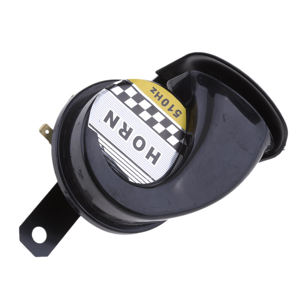 Car Motorcycle 130dB Loud Snail Air Horn Siren Waterproof 510hz 12V DC Black