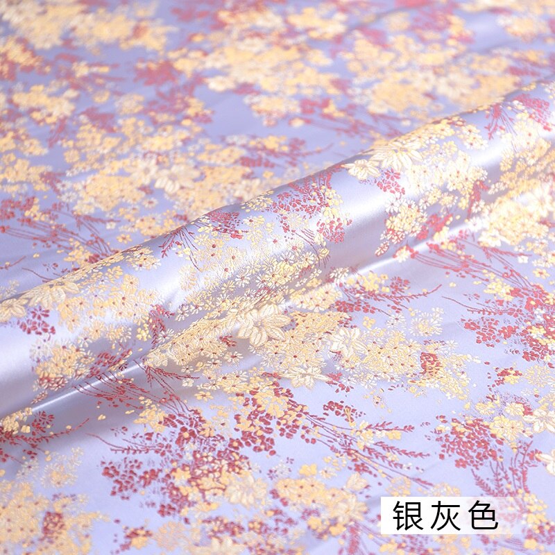 Brokaat Satijn Stof Mooie Jurk Stof Materiaal Voor Maken Cheongsam En Kimono: Zilver