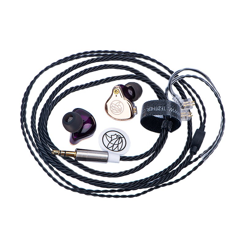 Tfz T2 Galaxy Grafeen Dynamische Driver Hifi In-Ear Oortelefoon Met 2pin/0.78 Mm Afneembare Kabel 16ohm 110dB 1.2 M Iem T2G