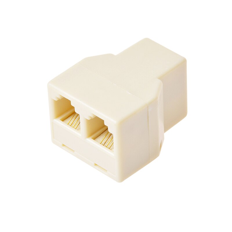 10PCS RJ11 Telephone Converter RJ-11 Classic 6 Pins Female 1 to 2 Telephone Phone Cable Line Splitter Adapter: RJ11 one to two