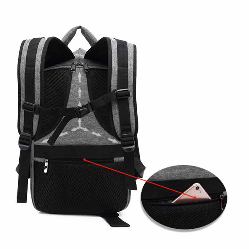 Mochila OZUKO Oxford impermeable para hombre, mochila con carga USB para ordenador portátil, mochila de ocio antirrobo, mochila escolar para hombre, bolsa de viaje