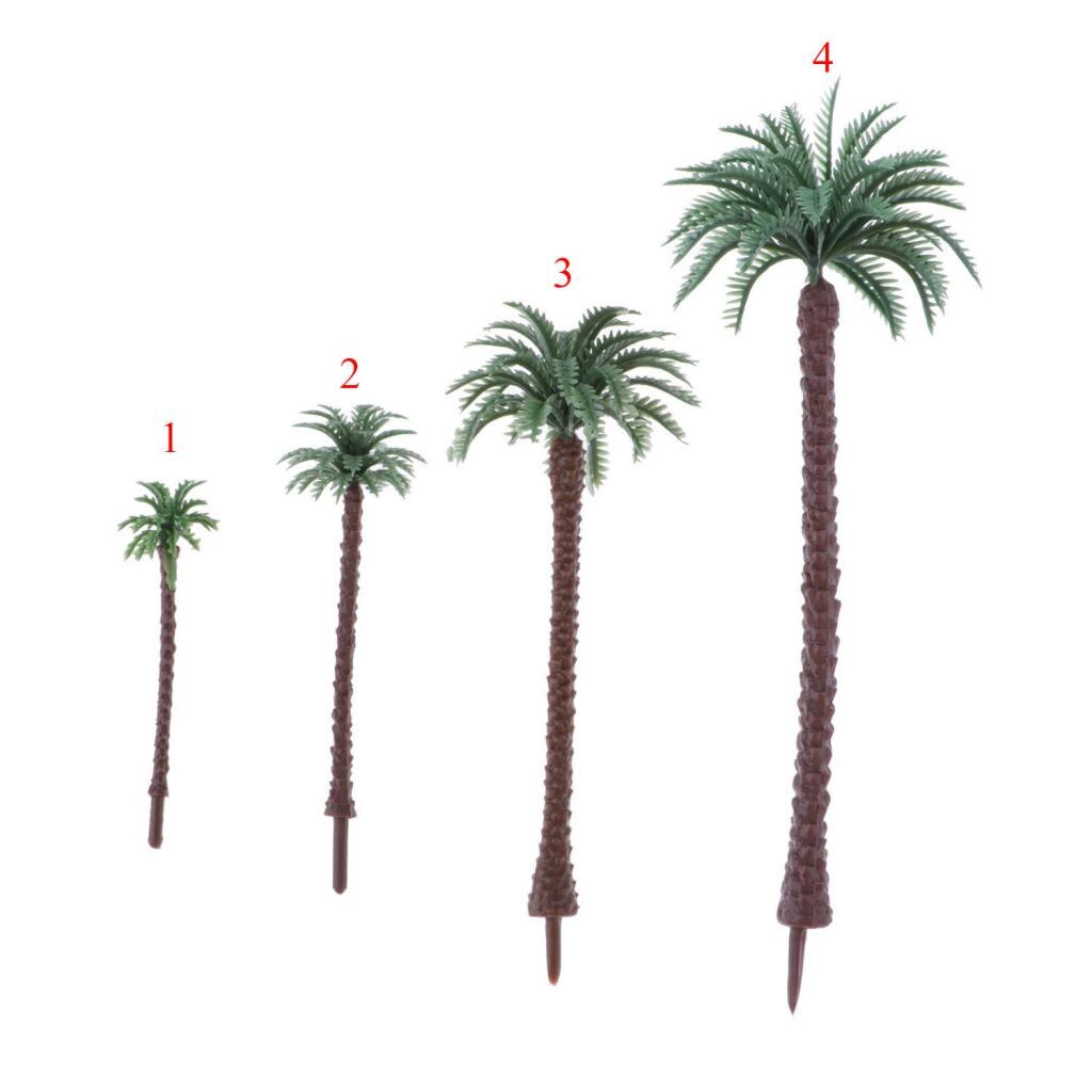 20pcs 2.2-5.1 inch Model Palm Tree, HO O N Z Gauge Diorama Park Garden Miniature