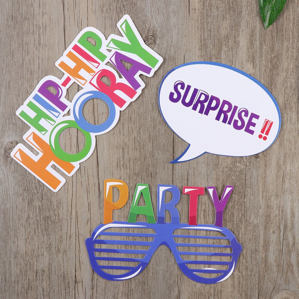 22 Pcs Photo Booth Props Funny Birthday Decor for Celebrating Birthday