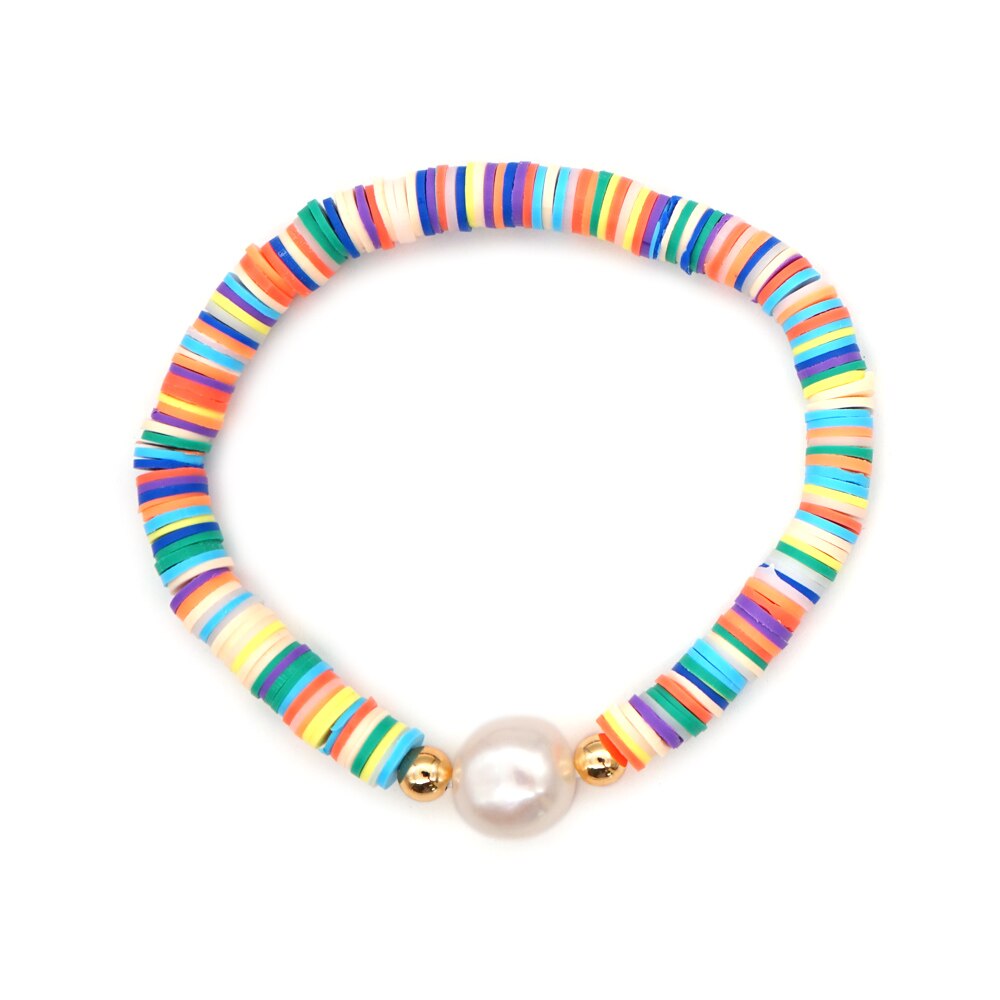 Go2 boho heishi kralen afrikaanse armbanden echte parel armband voor vrouwen boho string pulseira mujer zomer strand handgemaakte sieraden: Zz -b200113i