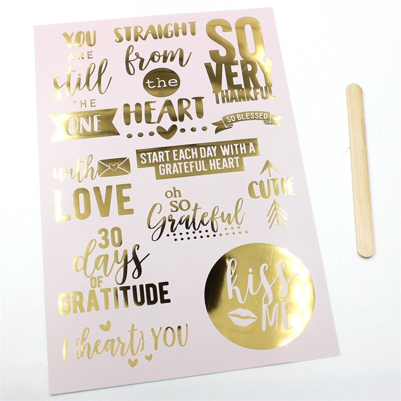 ZFPARTY oro feliz familia frotar en para Scrapbooking DIY proyectos/álbum de fotos/tarjetas manualidades 1 Pza/lote