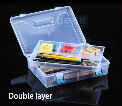 Estuche Escolar Hoogwaardige Estojo Escola Transparante Dubbele Laag Schets Etui Multifunctionele Monolaag Schoolbenodigdheden: Double layer