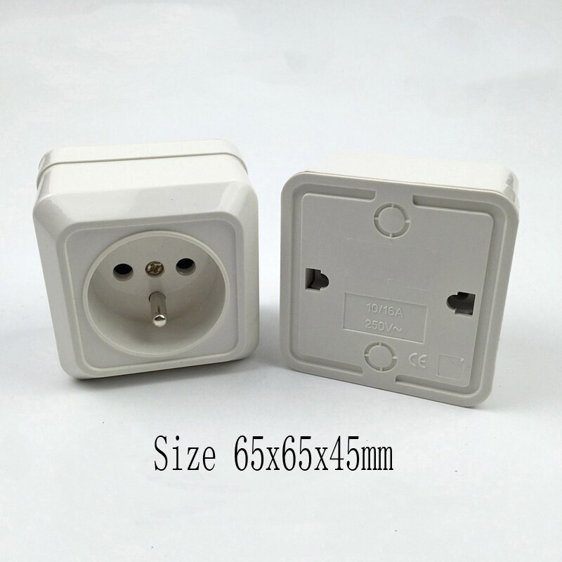 2x French Standard Wall Socket - 16A AC 250V Outlet - Residential Use