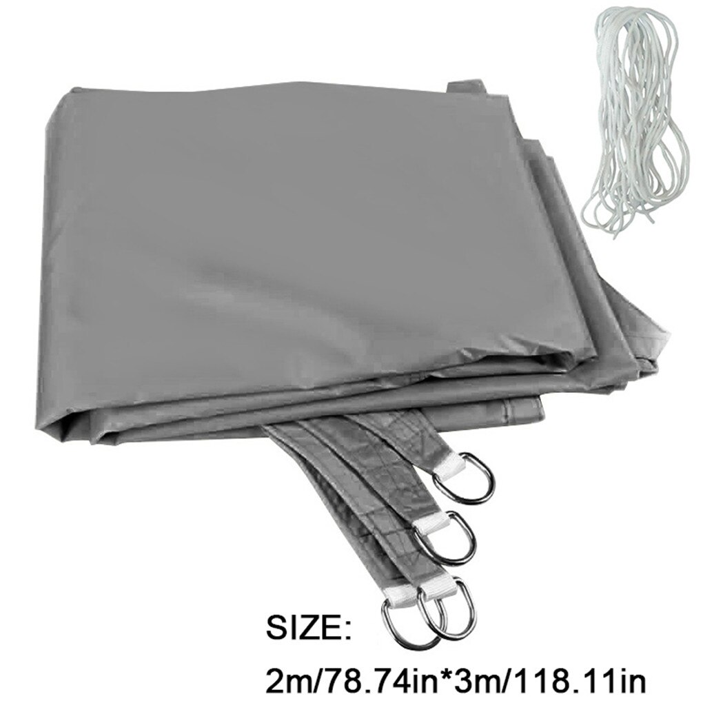 Waterproof Awning Polyester Outdoor Garden Courtyard Patio Shelter Summer Sun Protection Rain Cover Awning UV Protection: grey-2x3M