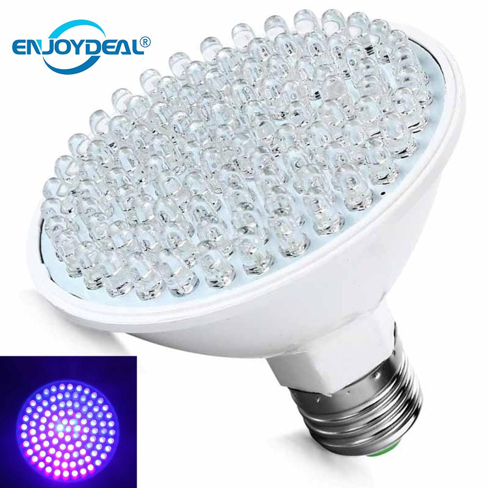 Ultra Bright E27 100LED 220V UV Ultraviolet Purple Light Lamp Bulb Plastic low power consumption