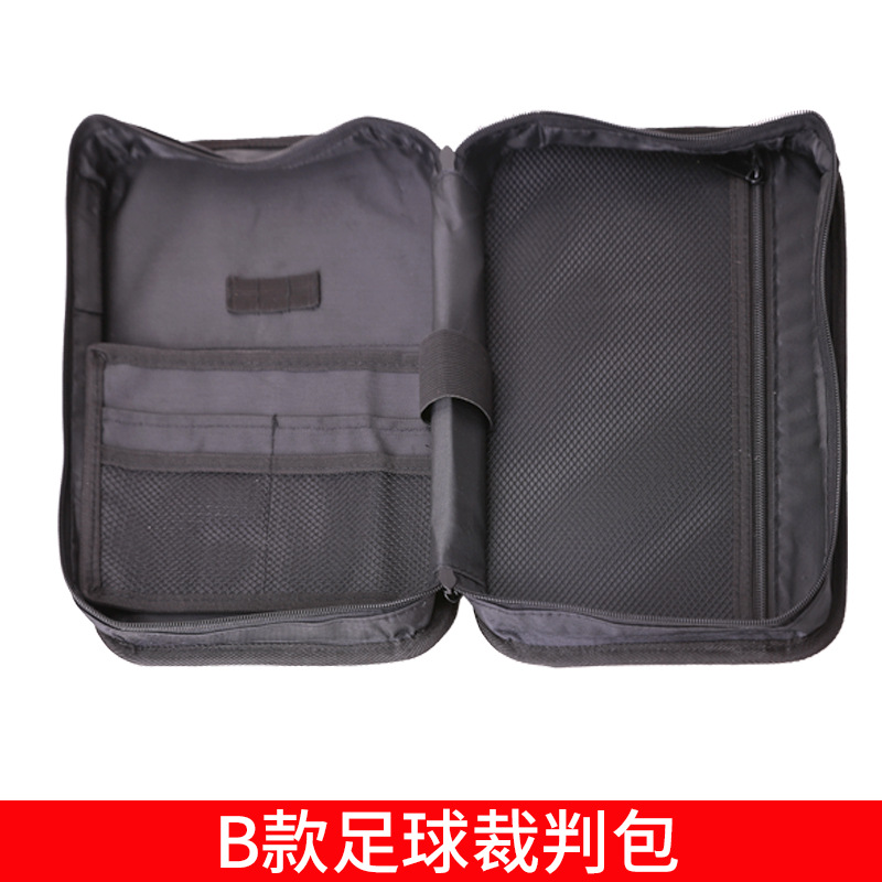 Fußball-Schiedsrichter-Tasche, professionelle Fußball-Geldbörse für Schiedsrichter-Ausrüstung, tragbare Ausrüstung für Sport-Fußball-Match-Taschen: Rot