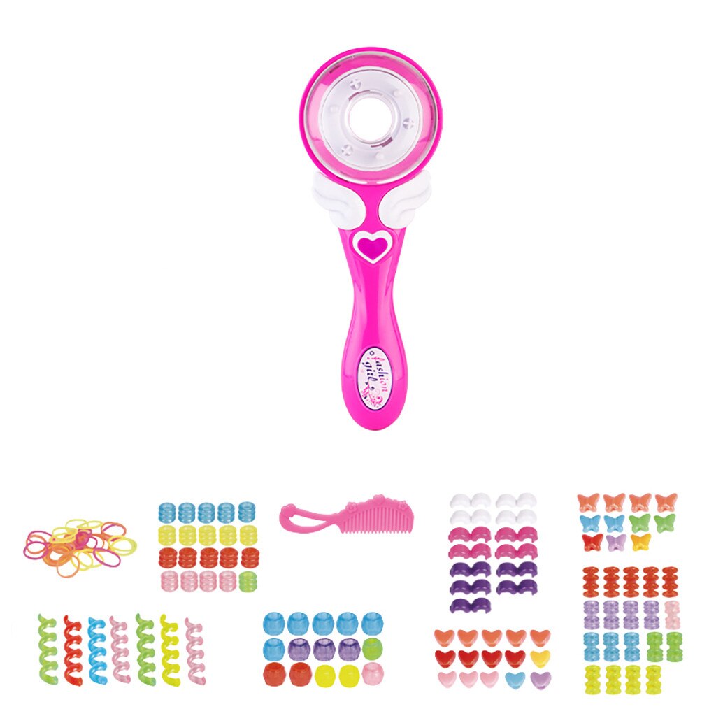 Machine à Tresser Automatique Pour Cheveux – Kit Coiffure DIY – Avec Accessoires – Cadeau Pour Fille De 3 à 14 Ans – Blanc