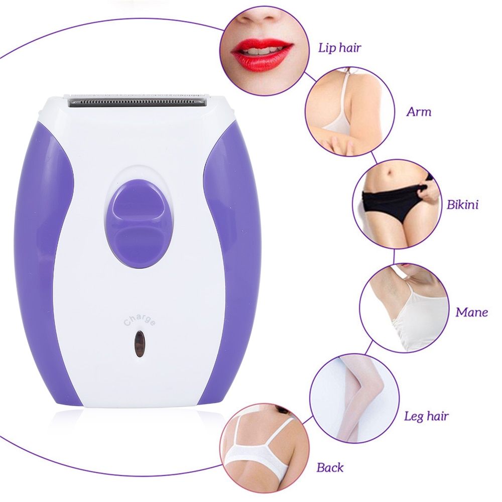 Depiladora eléctrica portátil, afeitadora de carga, cuchilla de acero inoxidable, depiladora para mujeres, máquina de afeitar sin dolor