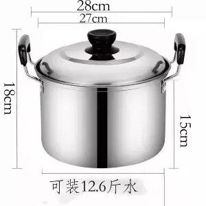 Melk Pot Roestvrij Staal Amerikaanse Soeppan Verdikking Grote Capaciteit Spill-Proof Huishoudelijke Kookpan Kokende Melk Pot Gas fornuis: 28cm